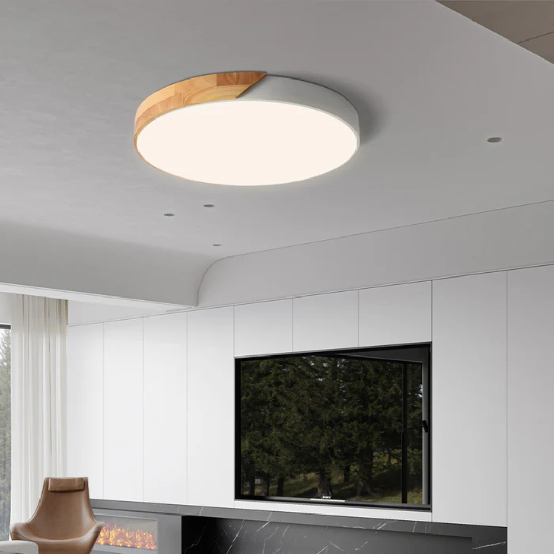 Delos – Scandinavian Wooden LED Ceiling Lamp