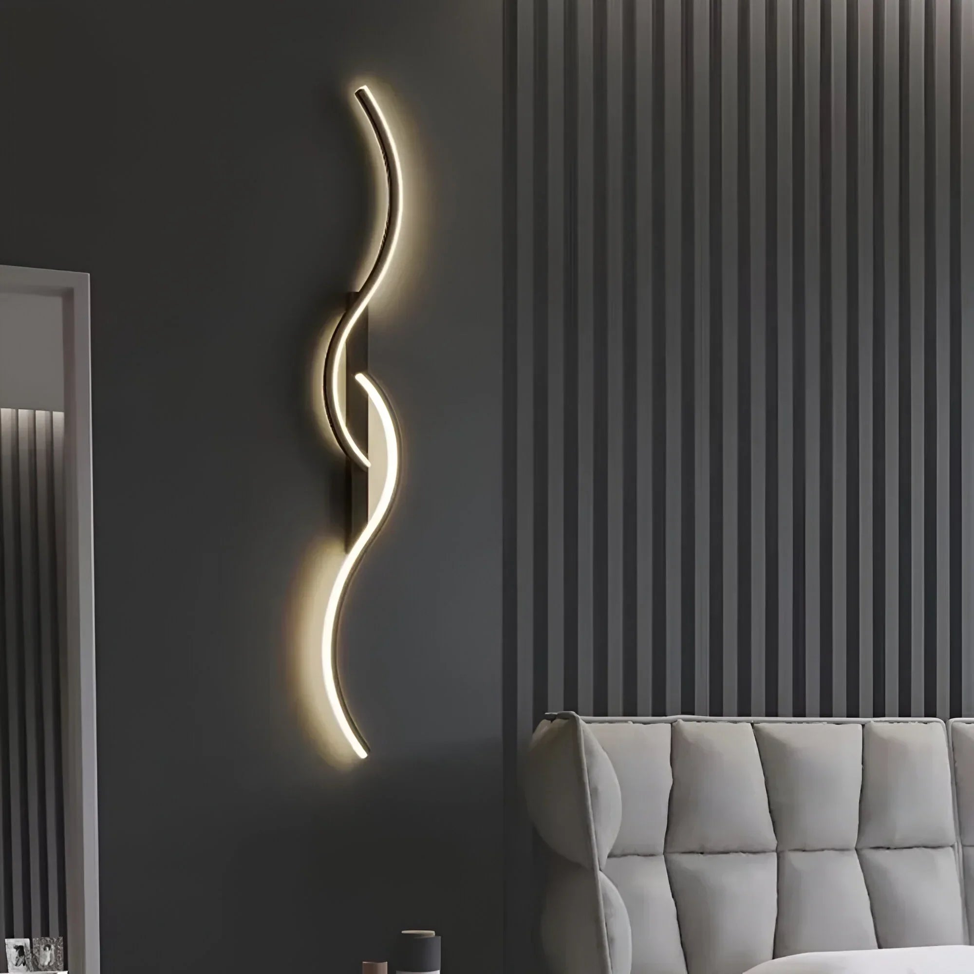 Modern Curved LED Wall Light | Artistic Home Accent