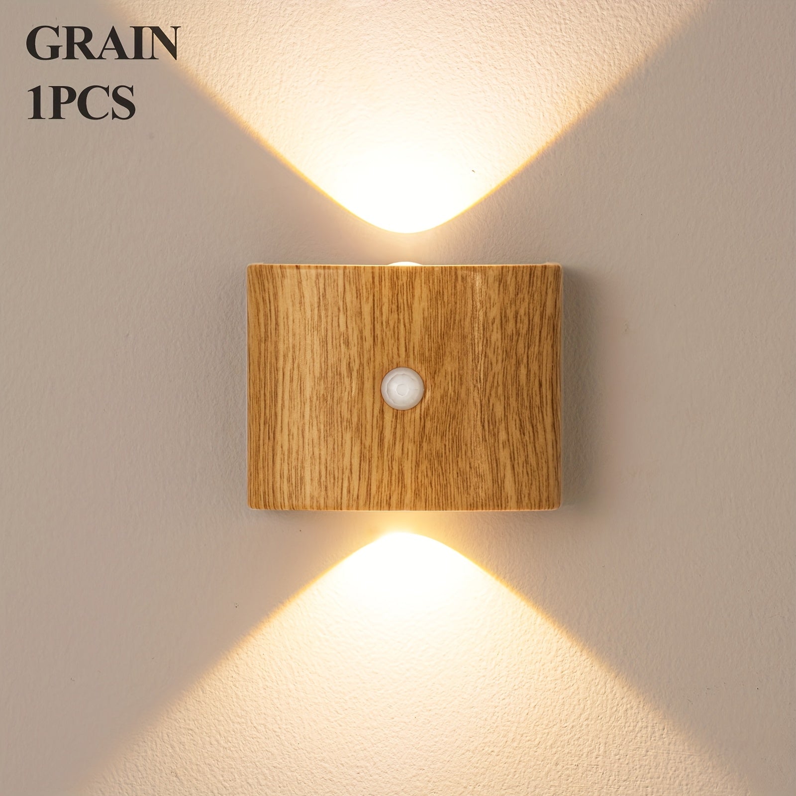 Wooden LED Wall Light | Modern Home Accent Lamp
