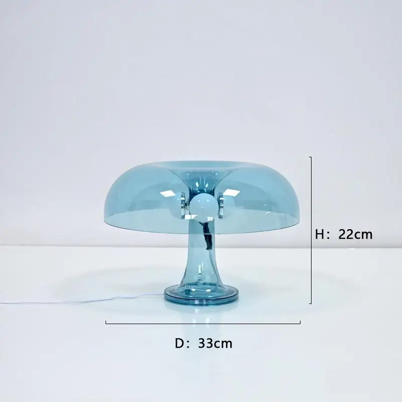 Vintage Transparent Mushroom Bedside Lamp