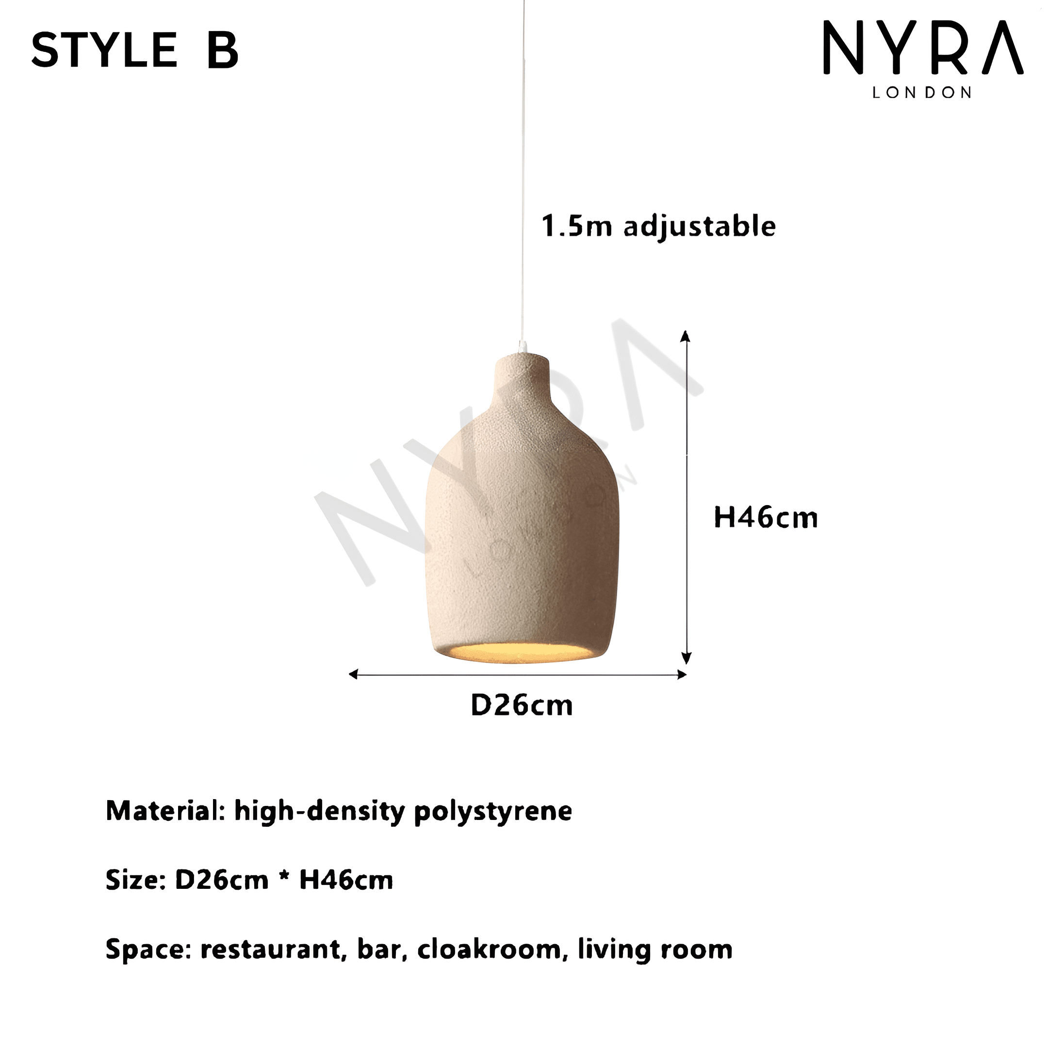 Home Resin Pendant Light | Wabi Style Hanging Ceiling Lamp