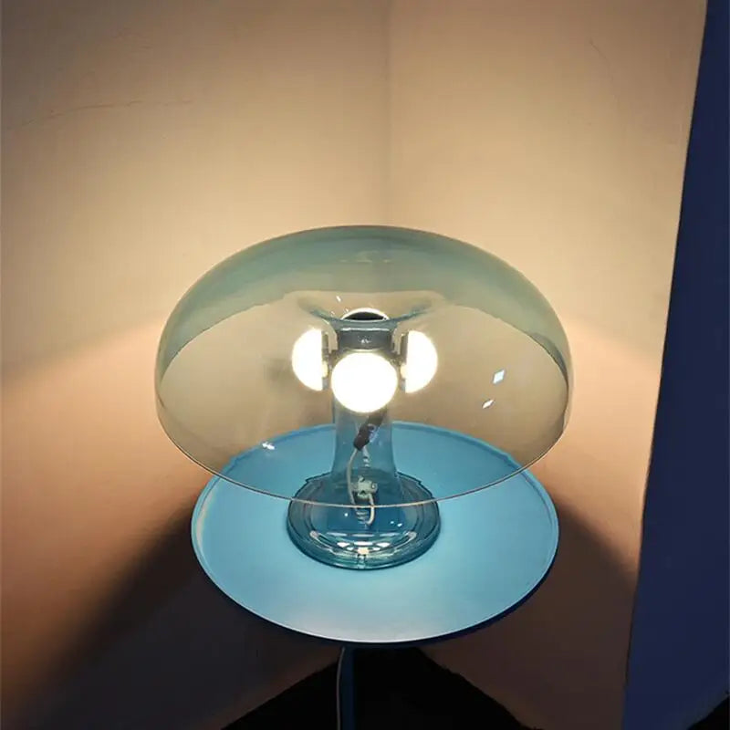 Vintage Transparent Mushroom Bedside Lamp