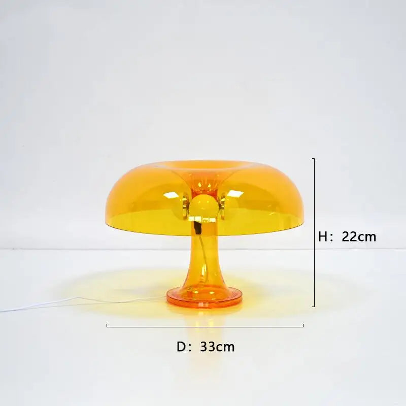 Vintage Transparent Mushroom Bedside Lamp