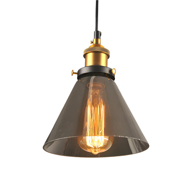 Retro Glass Pendant Light | Art Deco Hanging Lamp Fixture