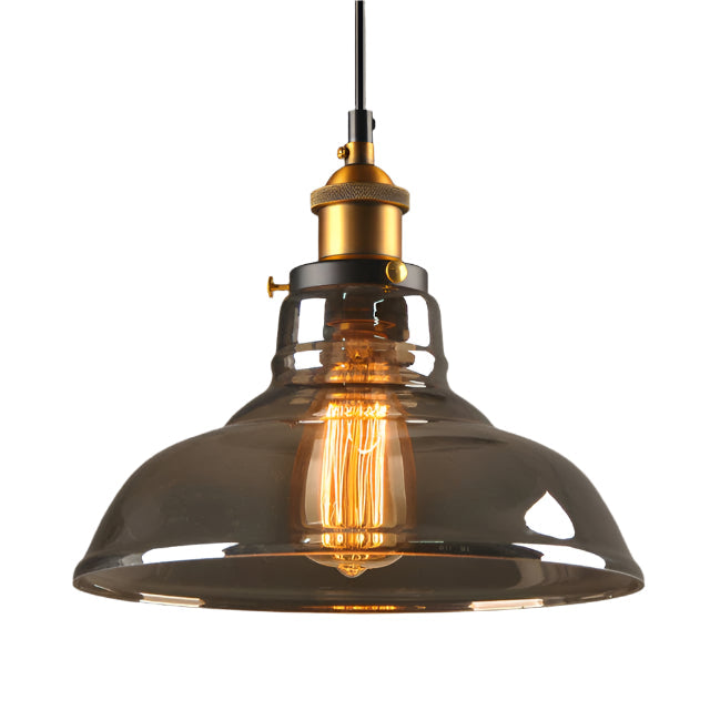 Retro Glass Pendant Light | Art Deco Hanging Lamp Fixture