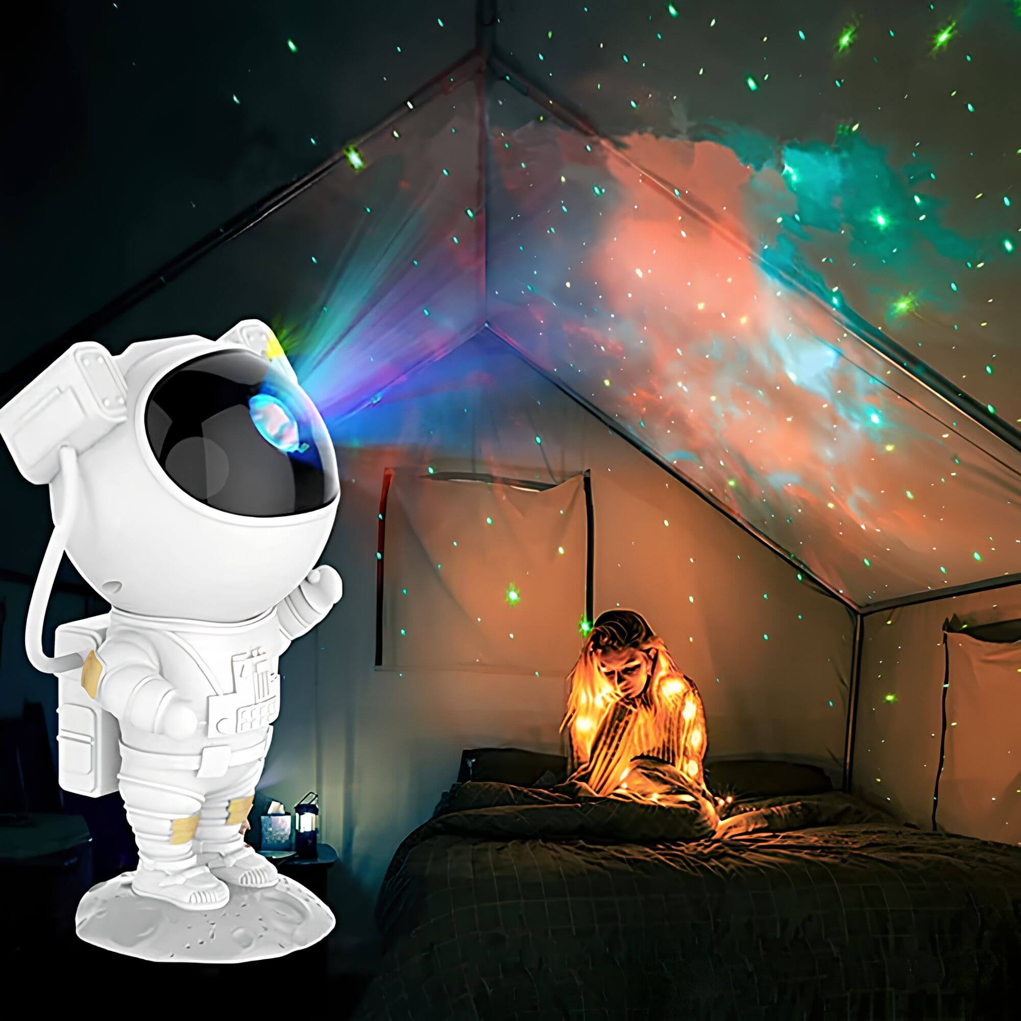 Magical Astronaut Star Projector Room Indoor
