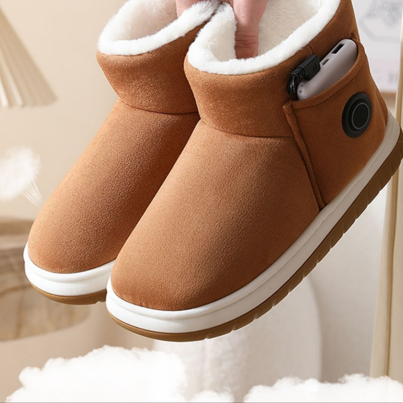 Heated Winter Slippers | Warm Rechargeable Indoor Shoes