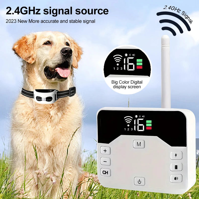 2-in-1 Wireless Fence & Training Collar for Dogs