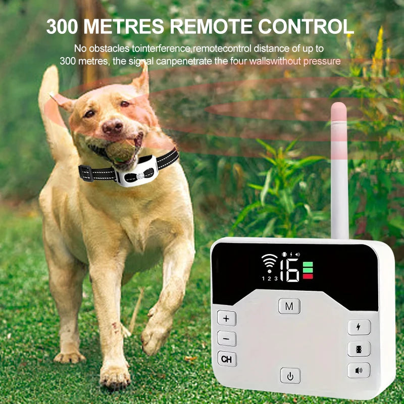 2-in-1 Wireless Fence & Training Collar for Dogs