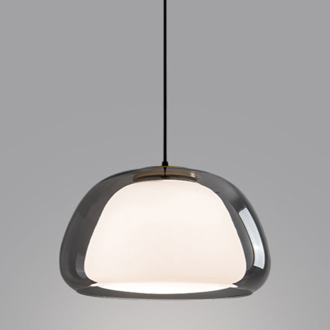 Modern Glass Pendant Light | Milk Glass Hanging Lamp