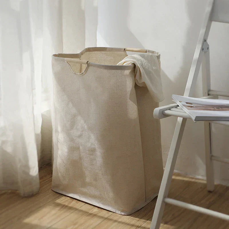 Japanese Style Cotton & Linen Laundry Basket