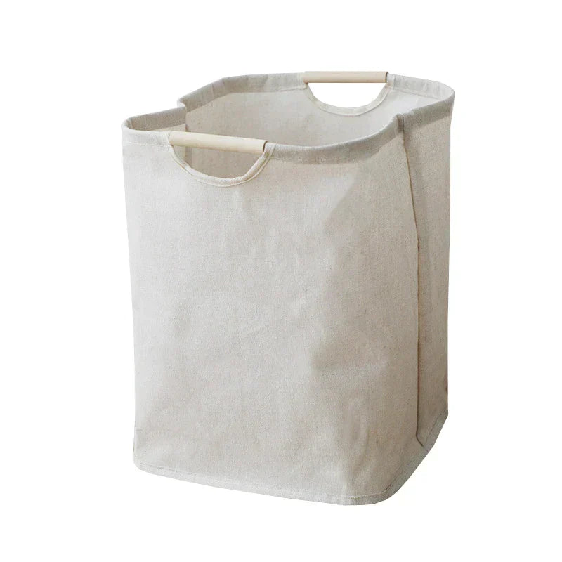 Japanese Style Cotton & Linen Laundry Basket