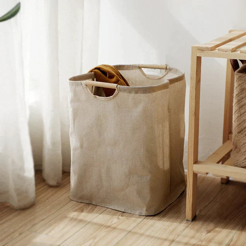 Japanese Style Cotton & Linen Laundry Basket