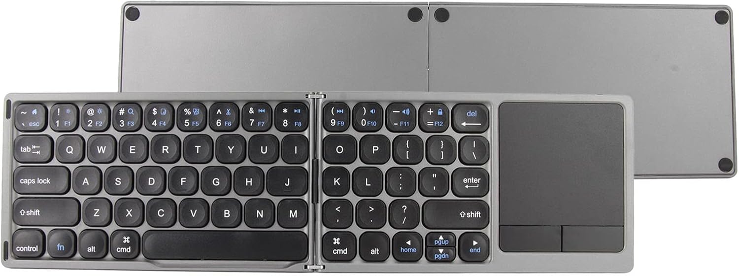 Foldable Wireless Keyboard with Touchpad | Portable and Compact