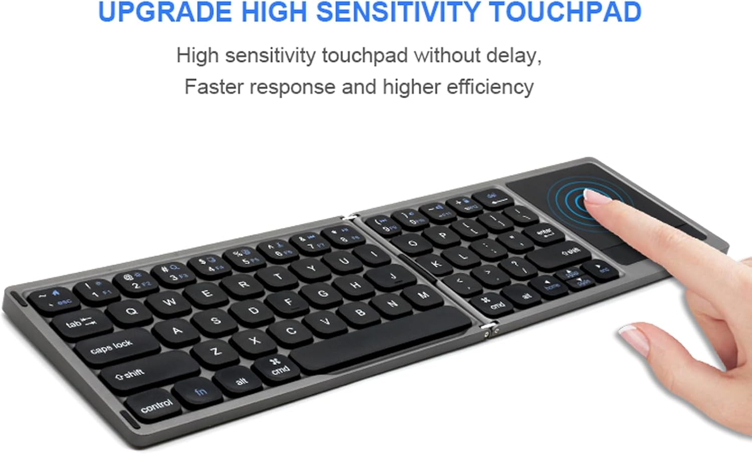 Foldable Wireless Keyboard with Touchpad | Portable and Compact