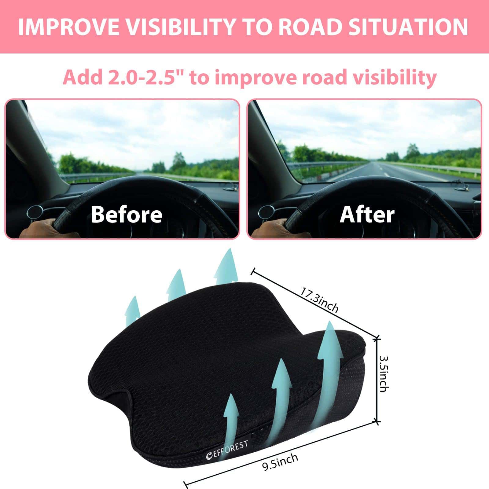 Efforest Car Seat Cushion for Driving