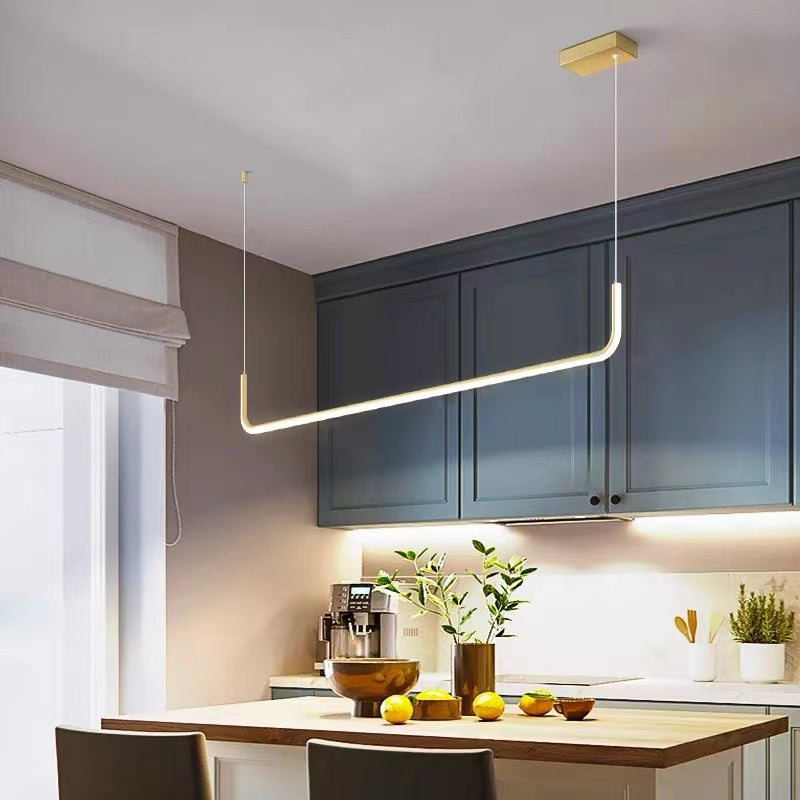 Modern Linear Pendant Light | Minimalist LED Hanging Lamp