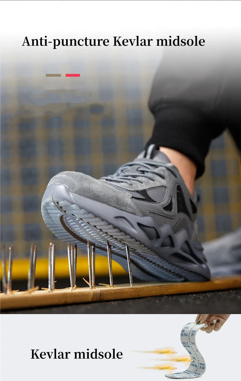 Men’s Safety Work Shoes | Kevlar Anti-Puncture Sneakers