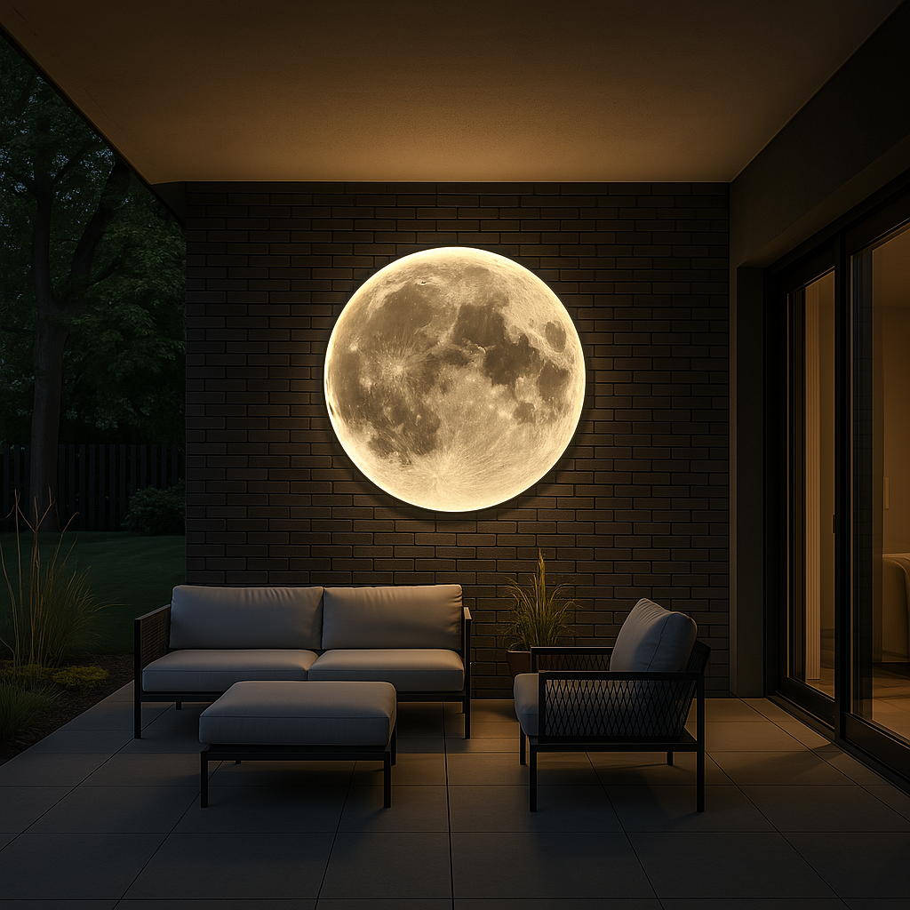 LED Moon Lamp | Modern Wall Light Decor