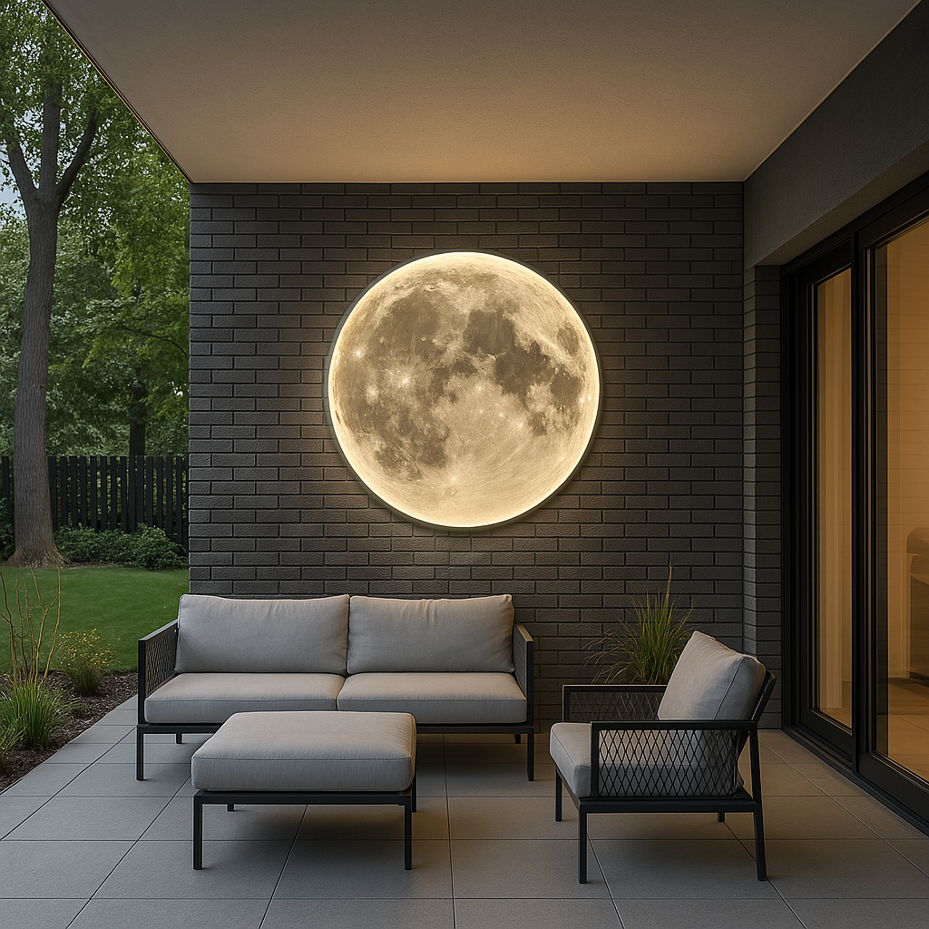 LED Moon Lamp | Modern Wall Light Decor
