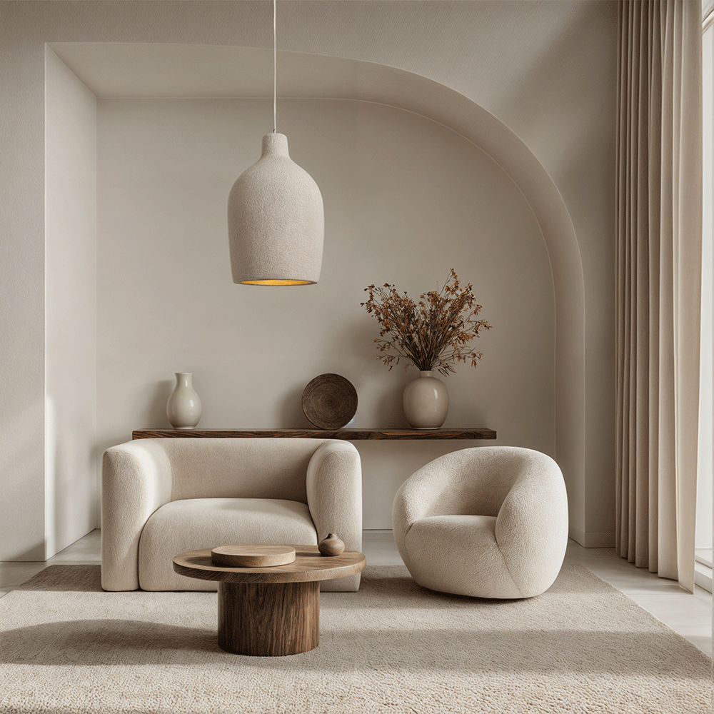 Home Resin Pendant Light | Wabi Style Hanging Ceiling Lamp