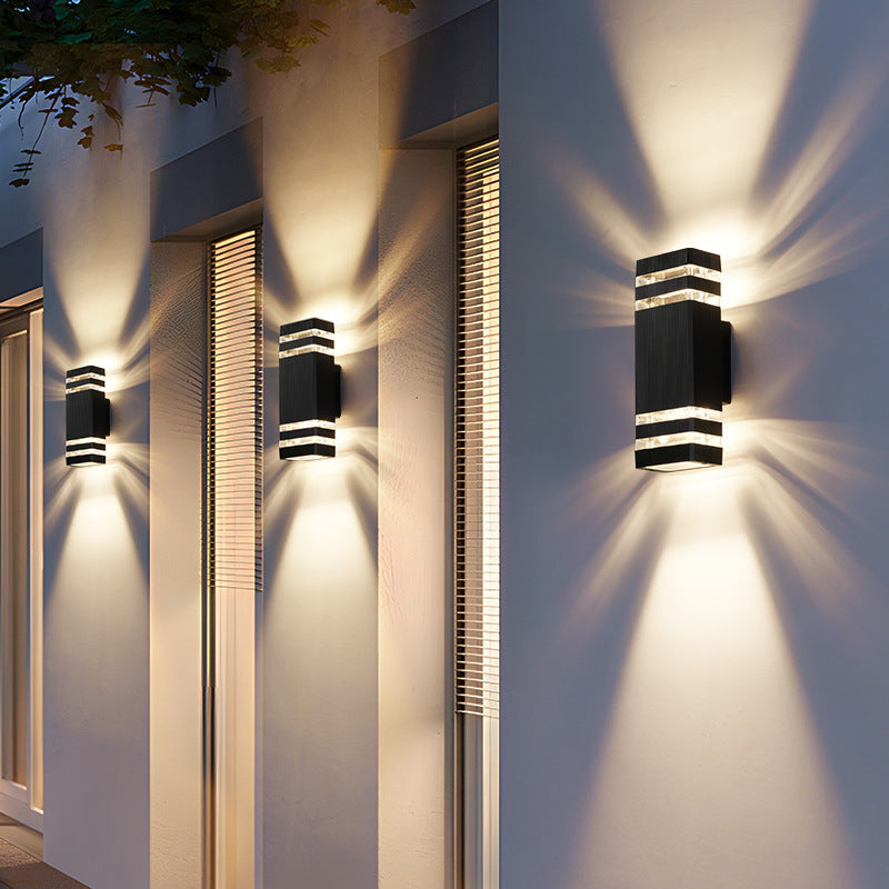2-Way Outdoor Wall Lamp | Waterproof Dual Light Fixture for Garden
