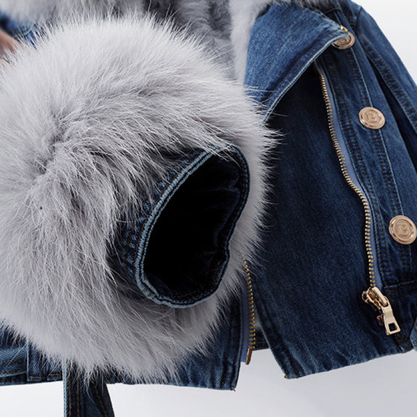 Women’s Warm Jacket | Elegant Fur Trim Coat