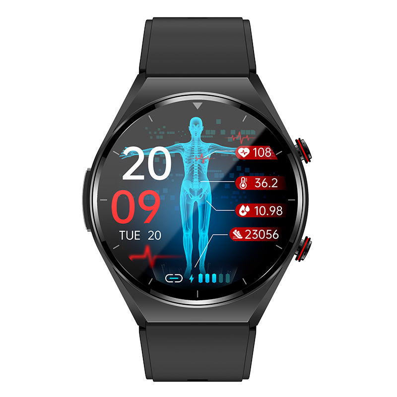 Health Smartwatch | Blood Sugar, EKG, Blood Pressure & HRV Monitoring