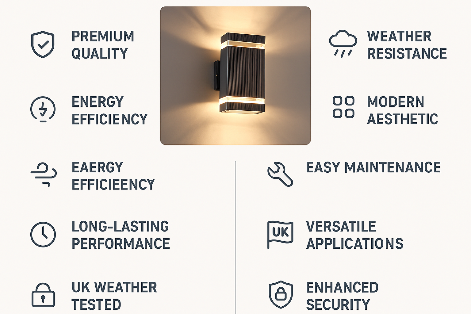 Modern Outdoor Wall Light | Waterproof Exterior LED Lamp