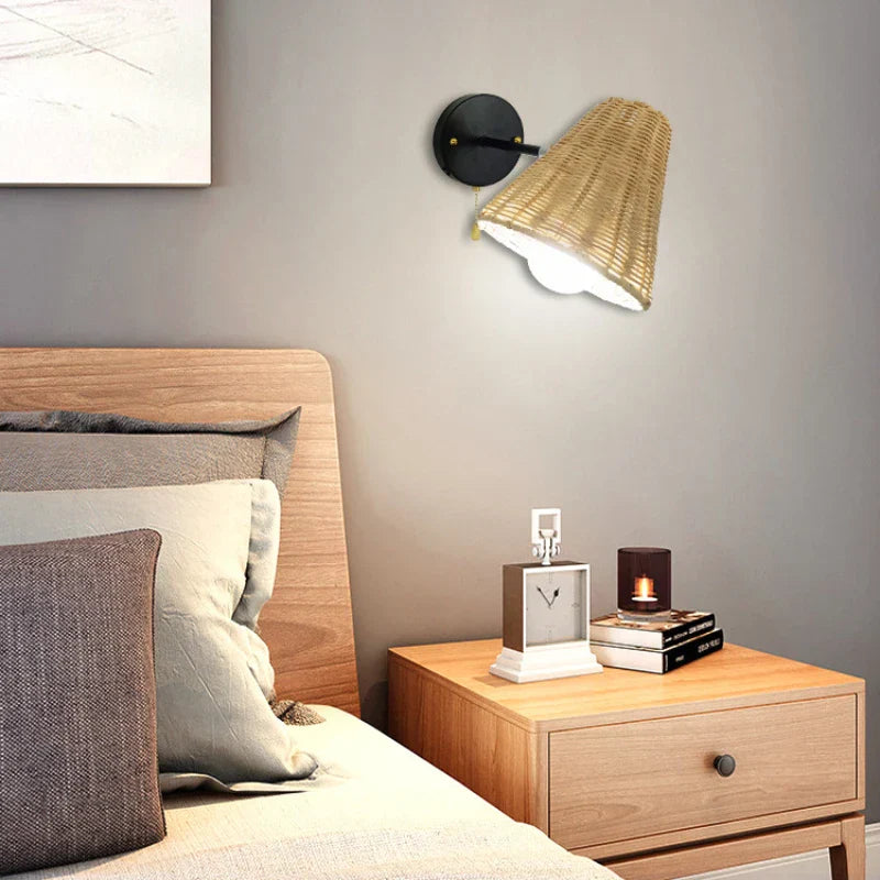 Luxyecs |EcoLume - Swivel Woven Wall Lamp | Durable & Stylish