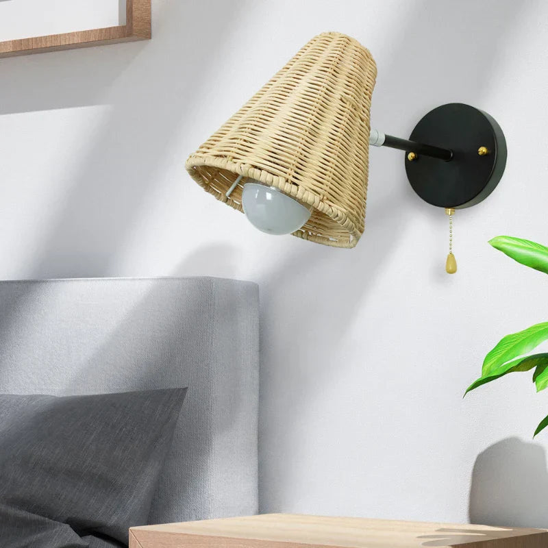 Luxyecs |EcoLume - Swivel Woven Wall Lamp | Durable & Stylish