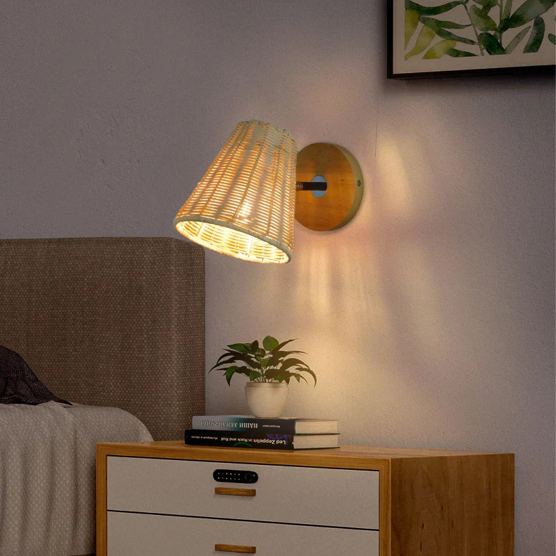 Luxyecs |EcoLume - Swivel Woven Wall Lamp | Durable & Stylish