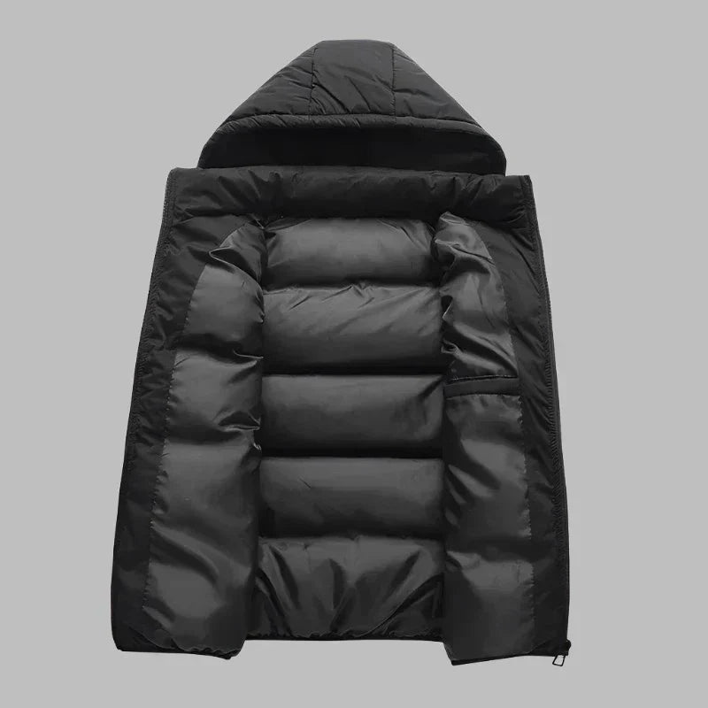 Men’s Sleeveless Jacket | Warm Hooded Puffer Vest