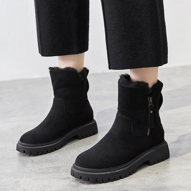 Women’s Winter Ankle Boots | Warm Zipper Design