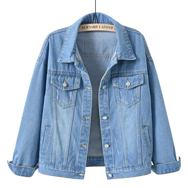 Women’s Denim Jacket | Casual Jean Jacket with Button Front