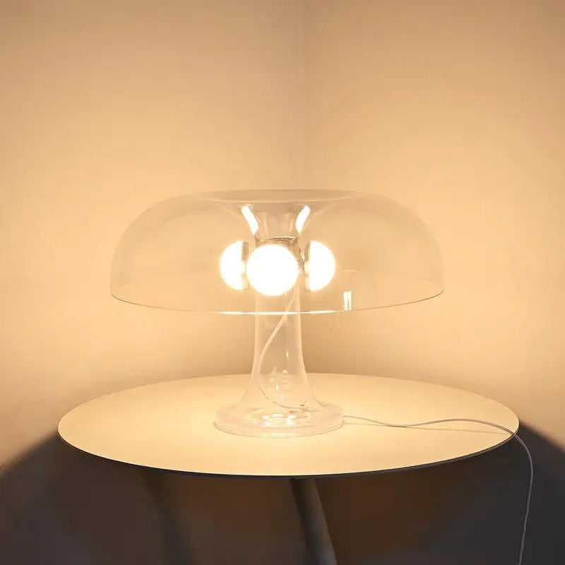 Vintage Transparent Mushroom Bedside Lamp