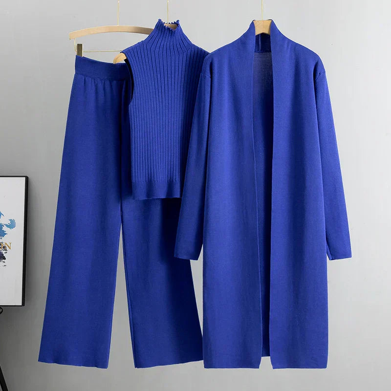 Women’s 3-Piece Lounge Set | Cardigan, Top & Pants