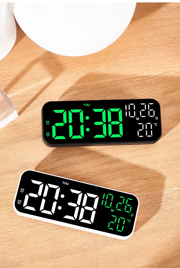 Modern LED Clock | Multifunctional Time and Temperature Display
