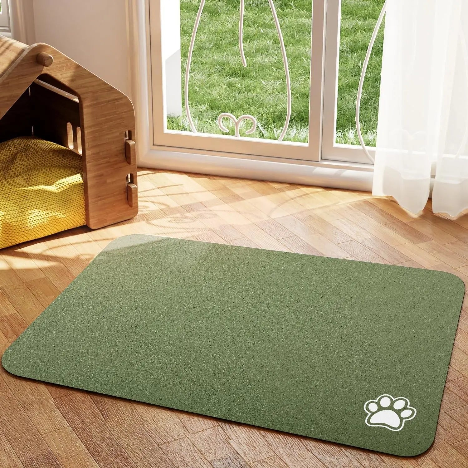 Non-Slip Pet Food Mat | Easy-Clean Surface for Dogs & Cats