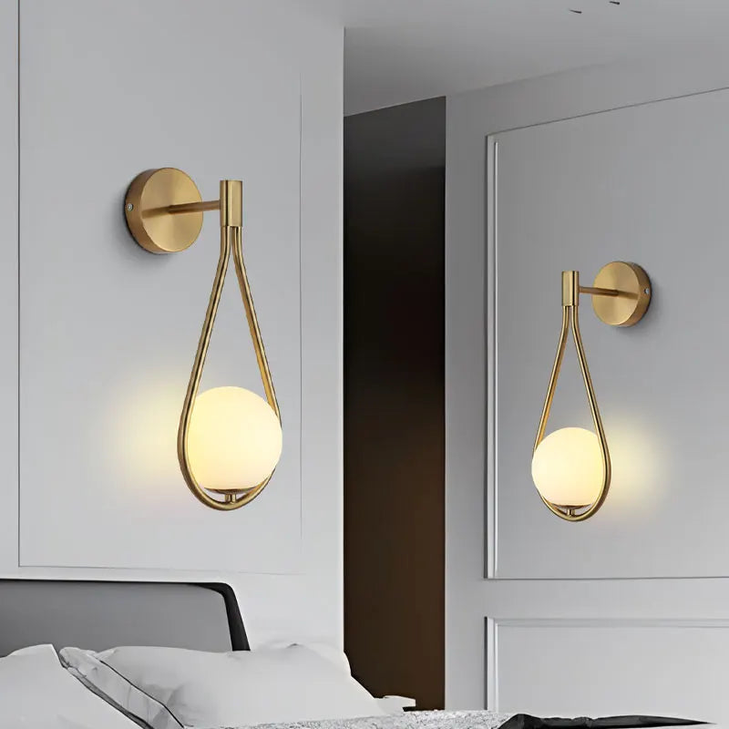 Frosted Glass Wall Lamp – Modern Indoor Lighting Fixture