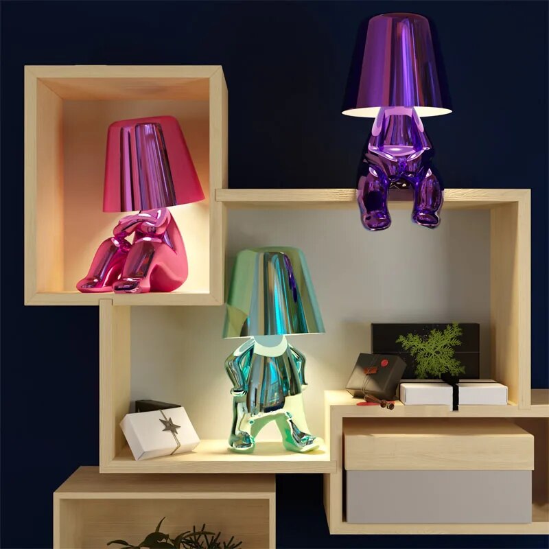 Goudje Resin LED Table Lamp – Modern Denker Design Decorative Lamp for Living Room and Bedroom