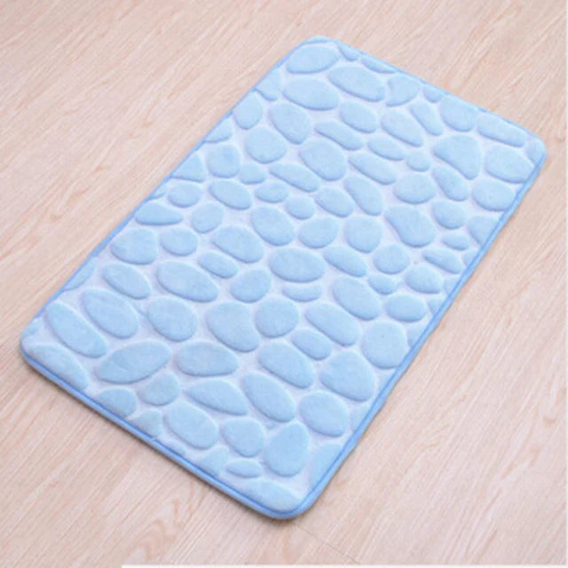 Cobblestone Embossed Non-Slip Bath Mat for Bathroom