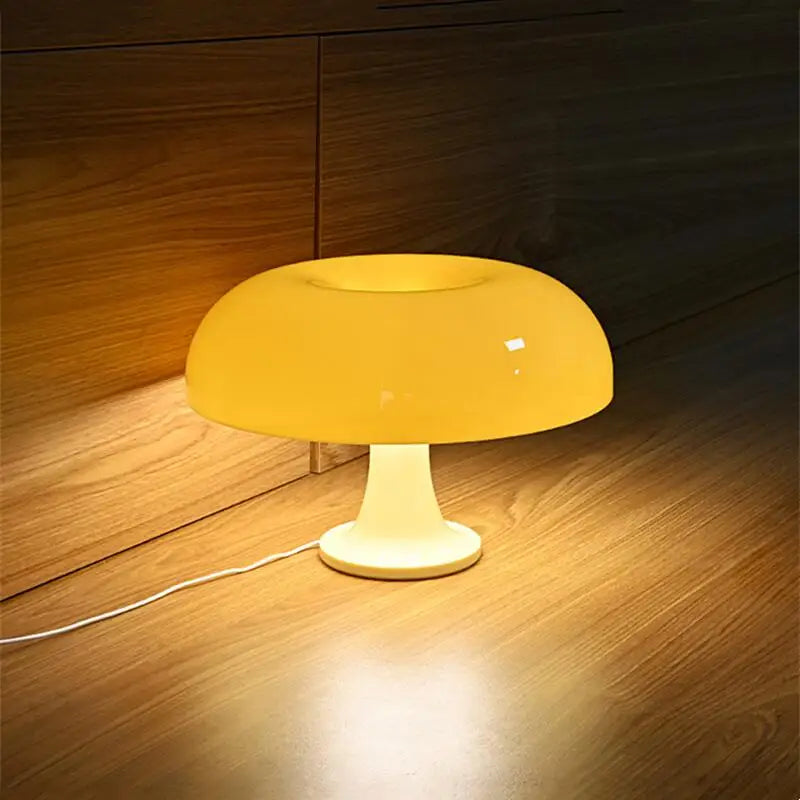 Vintage Transparent Mushroom Bedside Lamp