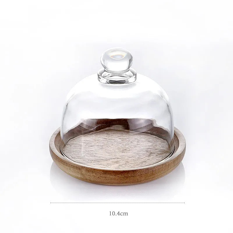 Glass Food Storage Containers | Stylish Kitchen Organizer with Wooden Lid