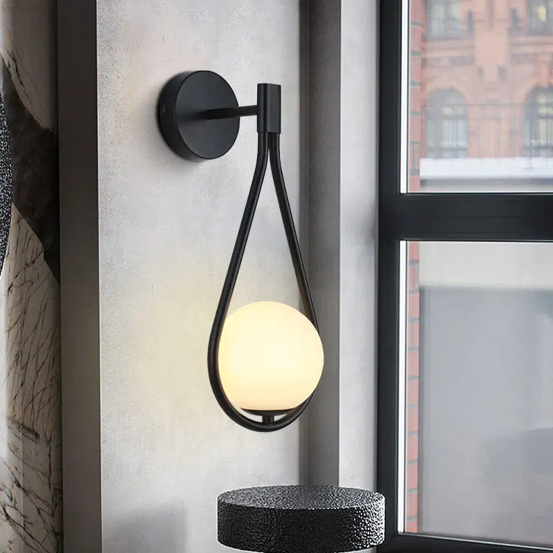 Frosted Glass Wall Lamp – Modern Indoor Lighting Fixture