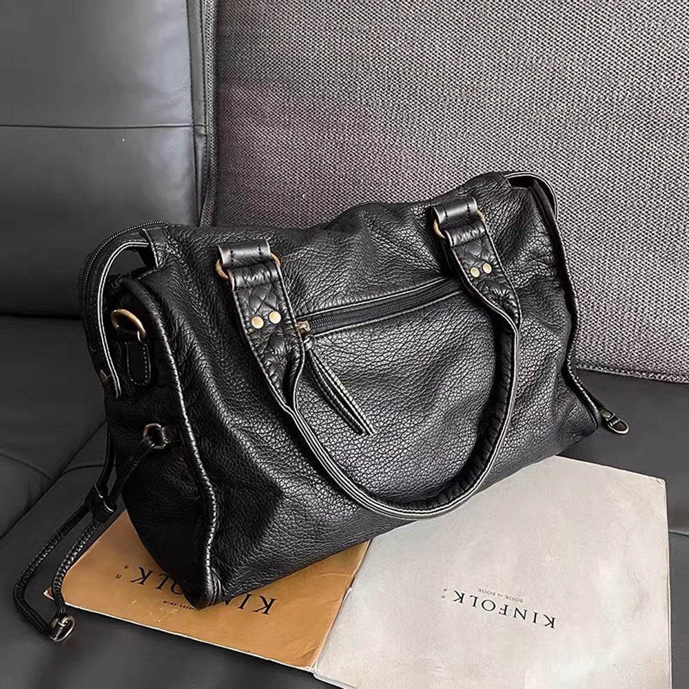 Black Leather Handbag | Stylish and Functional for Everyday Use
