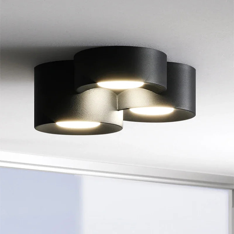 Nordic LED Ceiling Light | Cylindrical Spotlight Chandelier for Modern Interiors