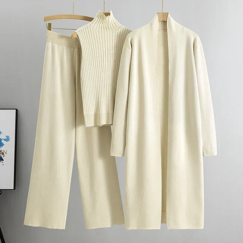 Women’s 3-Piece Lounge Set | Cardigan, Top & Pants