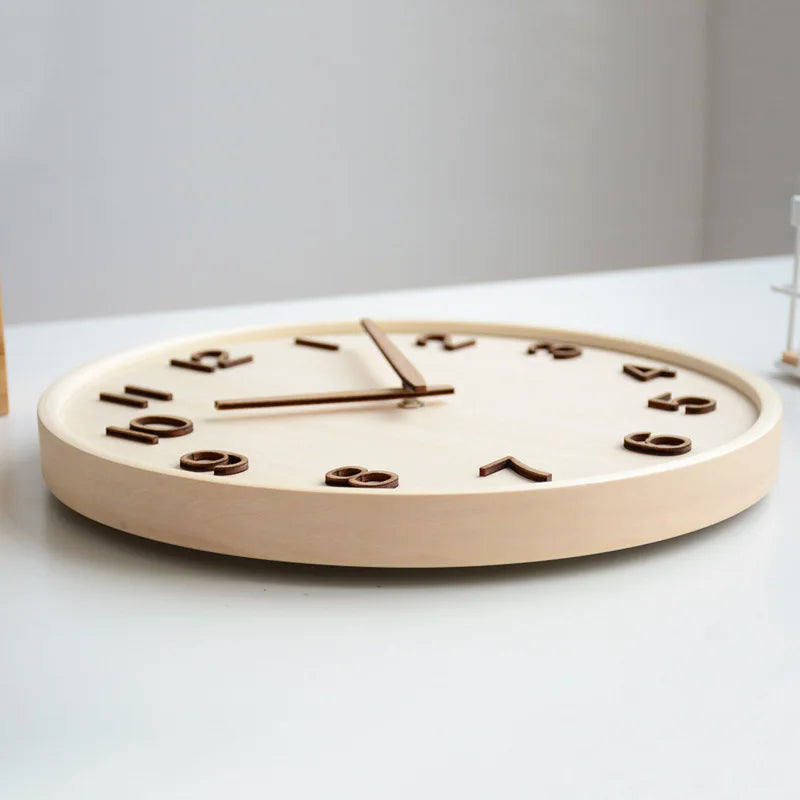 Japanese Style Wooden Wall Clock | Retro Design for Living Room, Office, and Bedroom