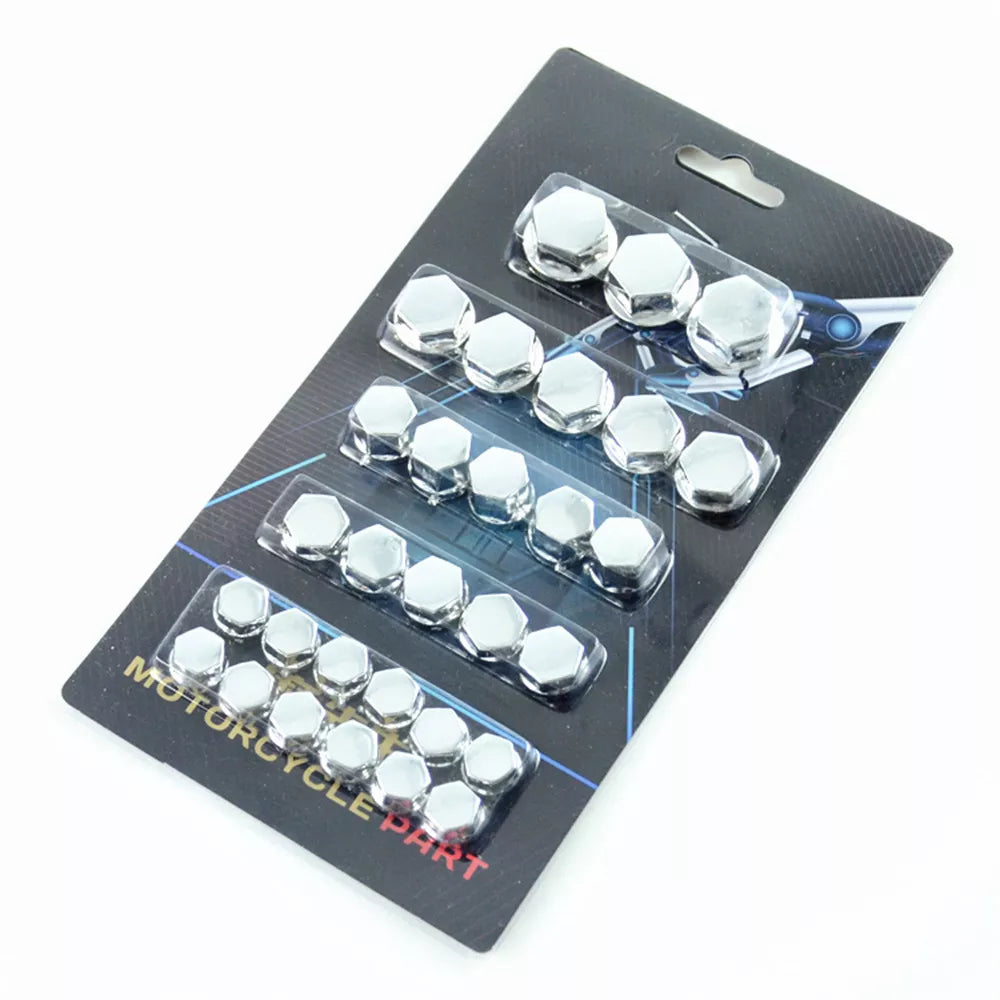 Motorcycle Bolt Covers | Protective Wheel Cap Set